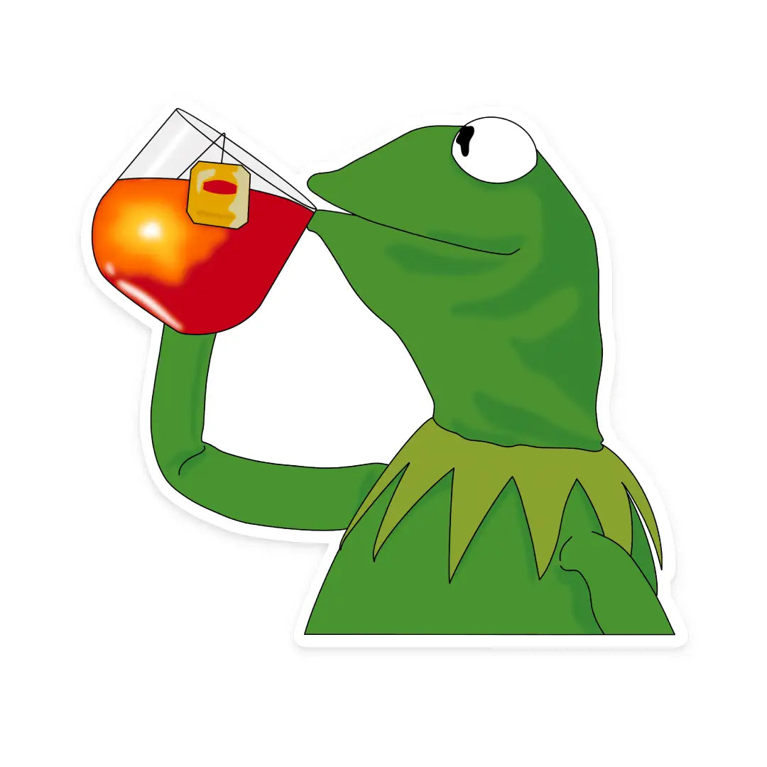 Kermit Sipping Tea Sticker - Sammy Gorin - Milk - Ottawa, Canada