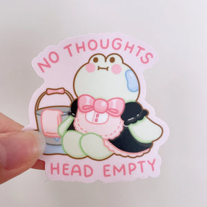 No Thoughts Sticker