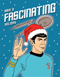 Spock Fascinating Holiday Greeting Card