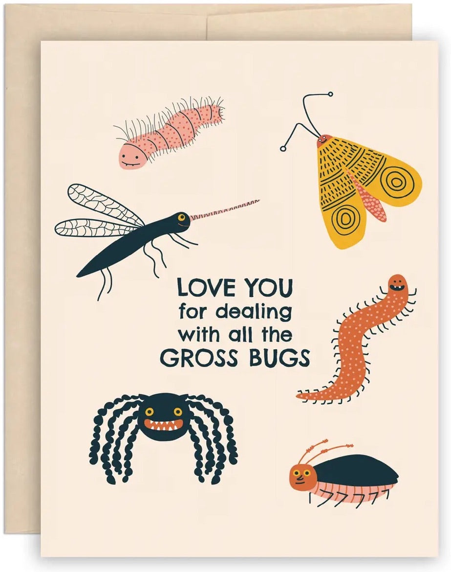 Gross Bugs Greeting Card