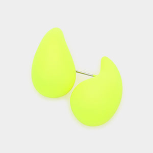 Aria Earrings Neon Yellow Combo