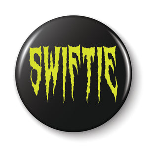 Emo Swiftie Black Pinback Button