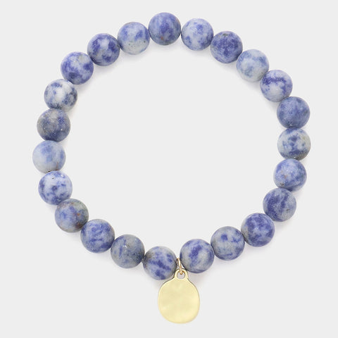 Natural Stone Bracelet Blue Mix