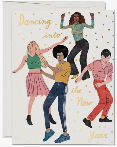 Dancing Into the New Year Greeting Card