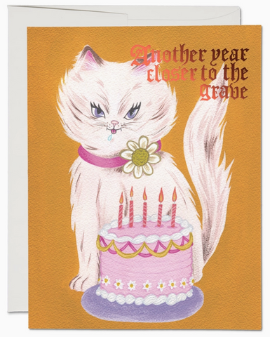 Kitty and Cake Birthday Greeting Card