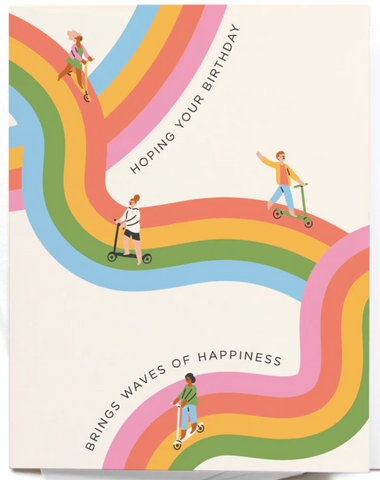 Waves of Happiness Greeting Card