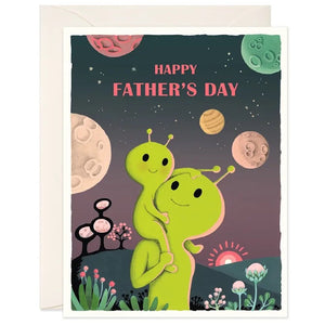 Fathers Day Aliens Greeting Card