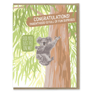 Koala Pee Greeting Card