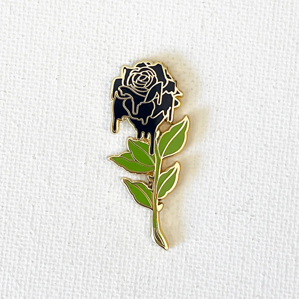 Melting Rose Strike Gently Enamel Pins Milk Shop Ottawa, Canada