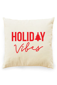 Holiday Vibes Pillow Cover Natural