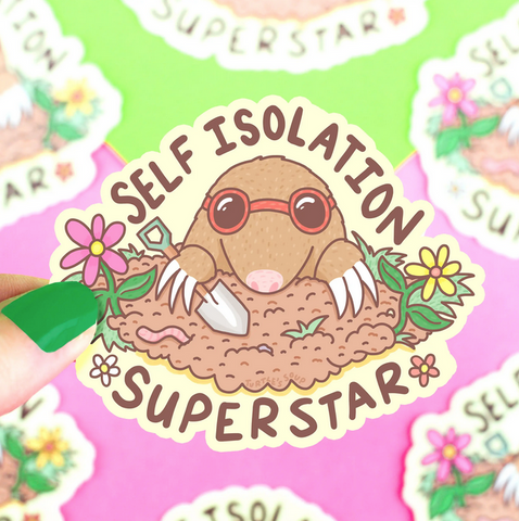 Self Isolation Superstar Sticker