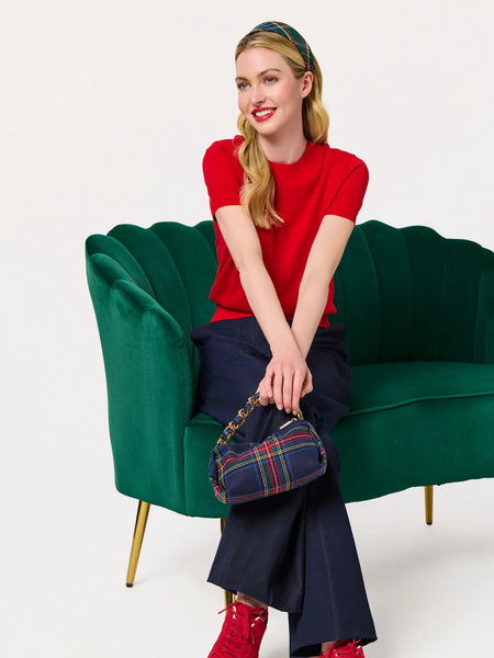 Scottie Top Handle Bag in Navy