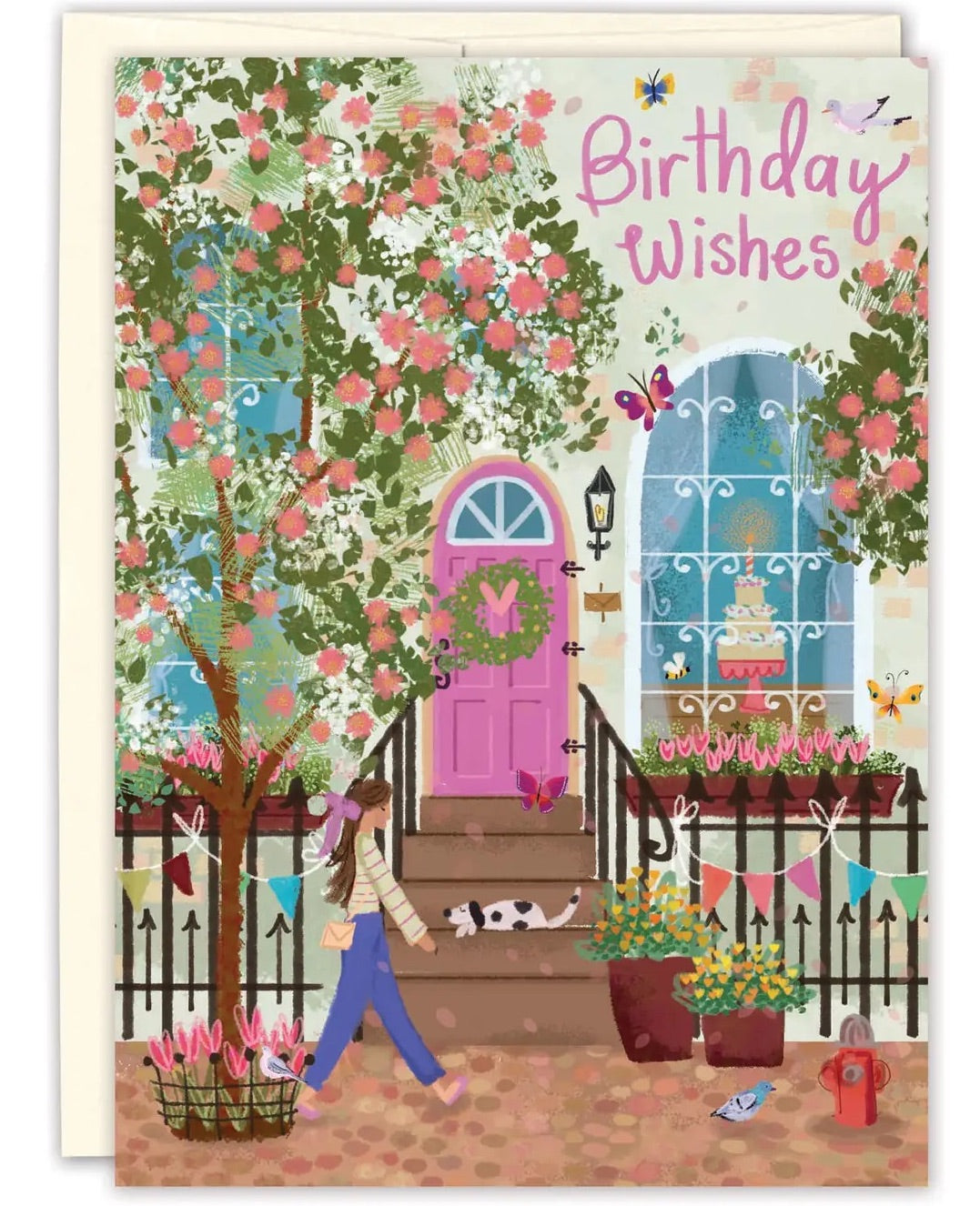 Townhouse Birthday Greeting Card