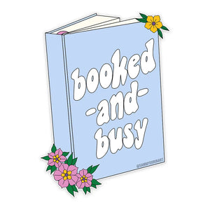 Booked and Busy Sticker