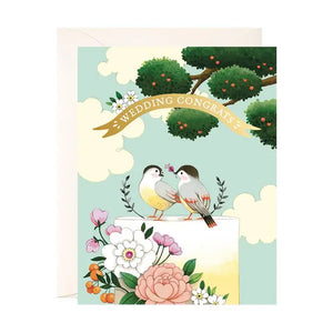 Birds On Cake Greeting Card