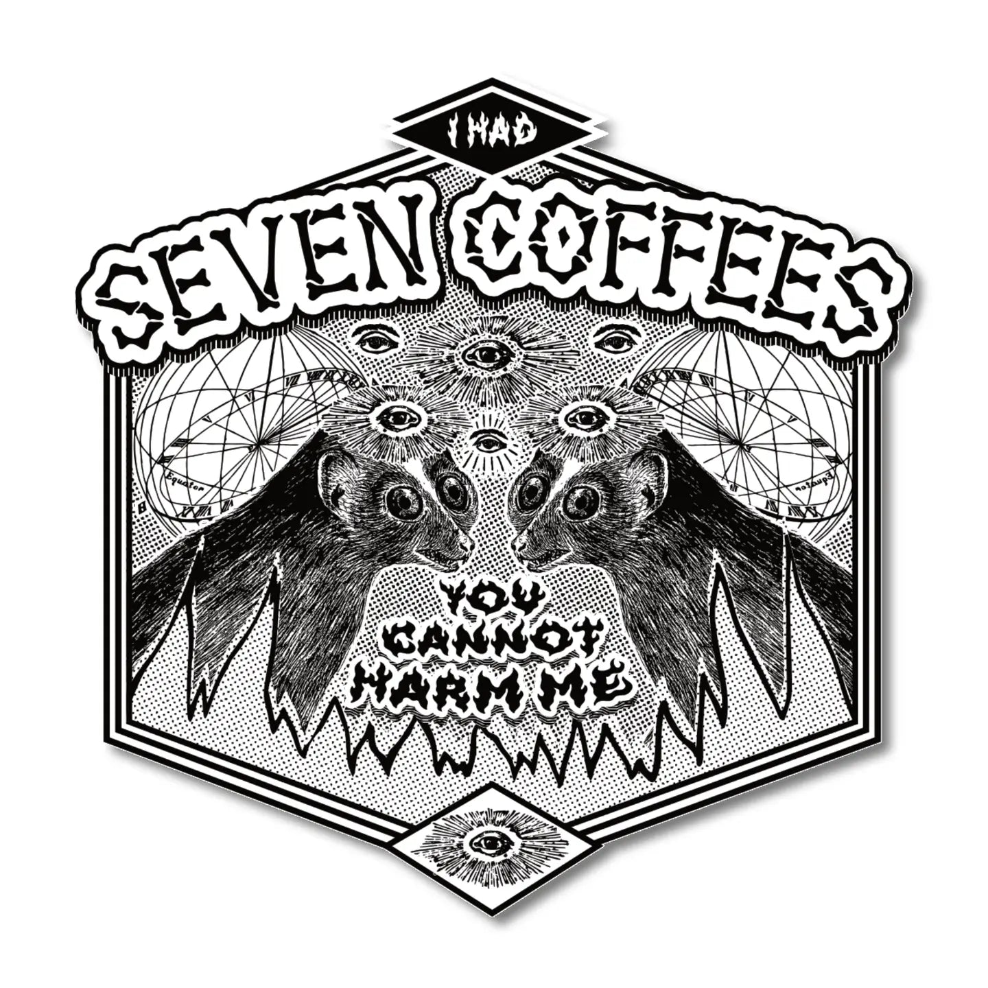 Seven Coffees Sticker