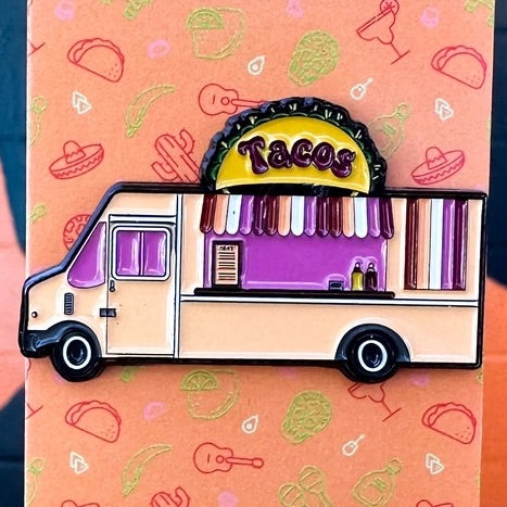 Lesbian Taco Food Truck Enamel Pin