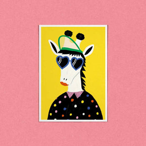Giraffe with Polka Dots Postcard