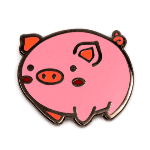 Happy Pig Enamel Pin