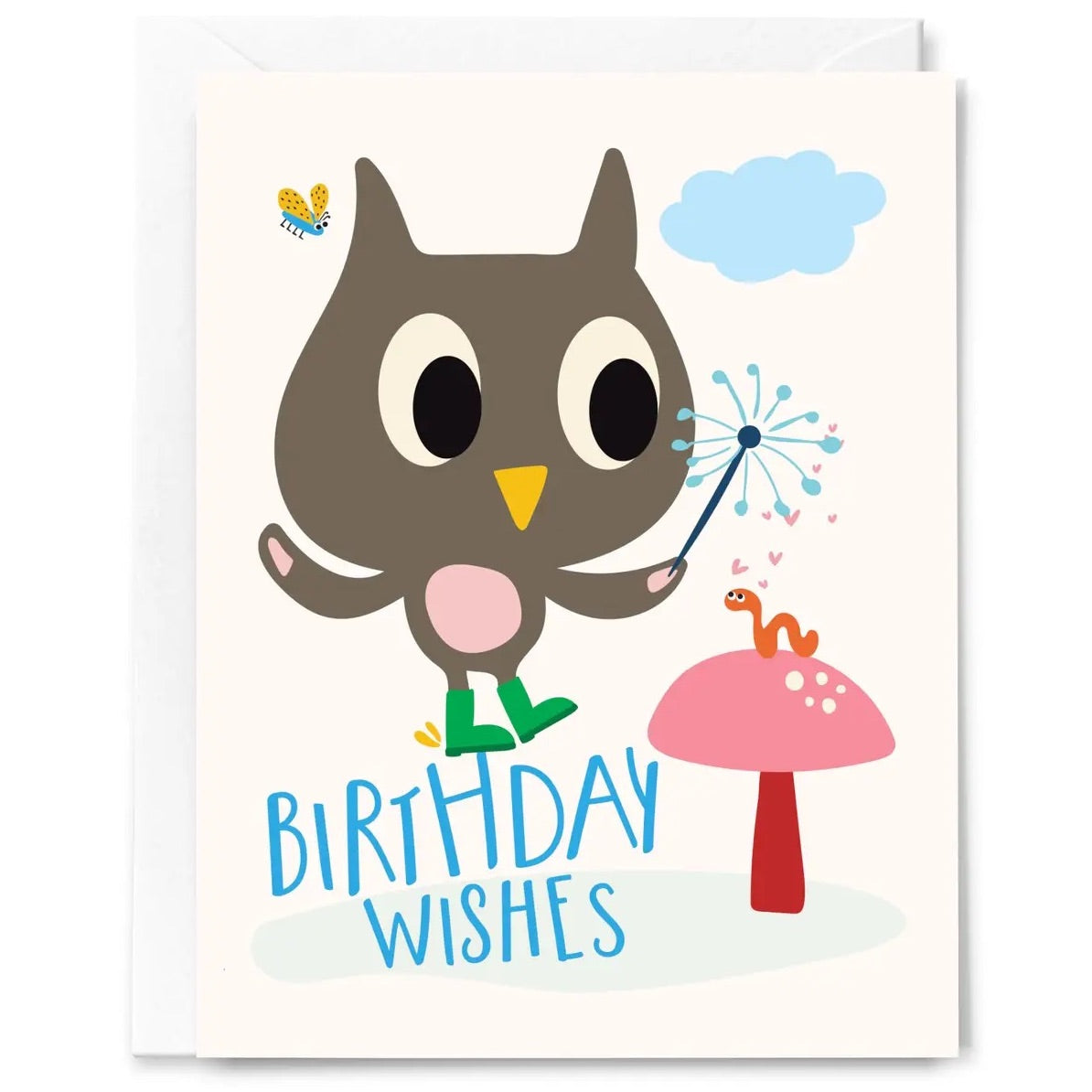Owl Wishes Birthday Greeting Card