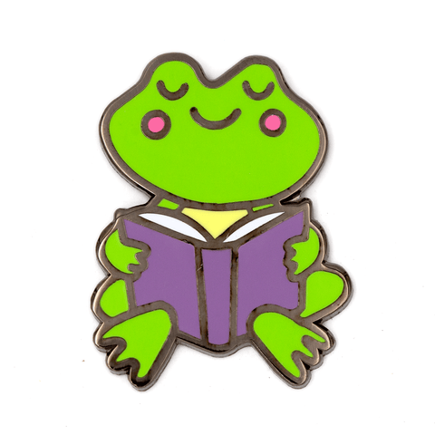 Reading Frog Enamel Pin