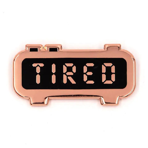 Tired Alarm Clock Enamel Pin