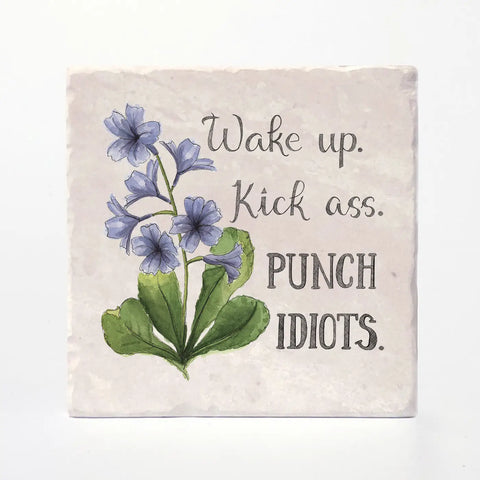 Punch Idiots Tile Coaster