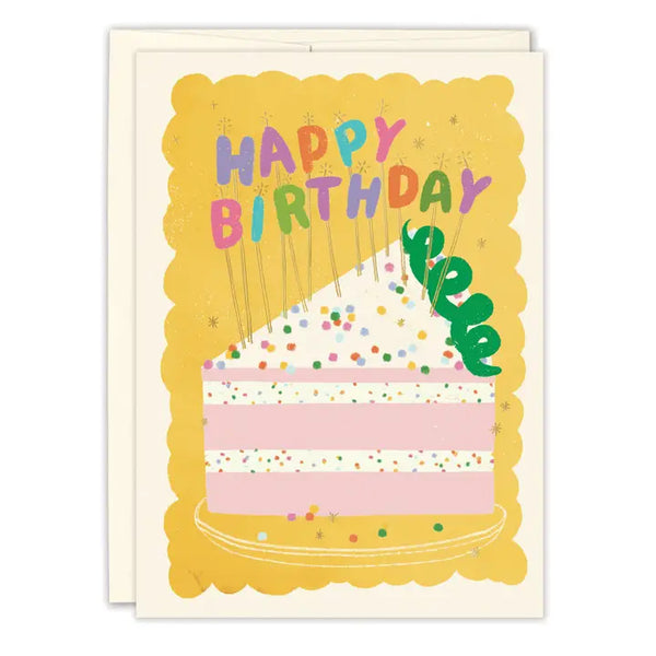 Rainbow Cake Candles Greeting Card