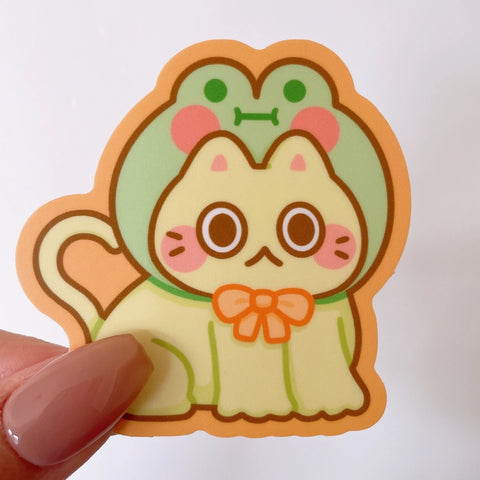 Frog Cat Sticker