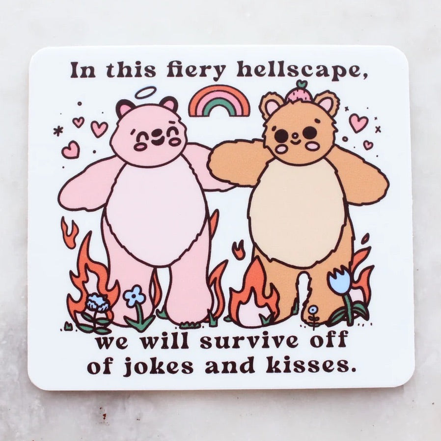 Fiery Hellscape Sticker