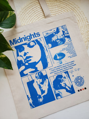 Taylor Midnights Beige Tote Bag