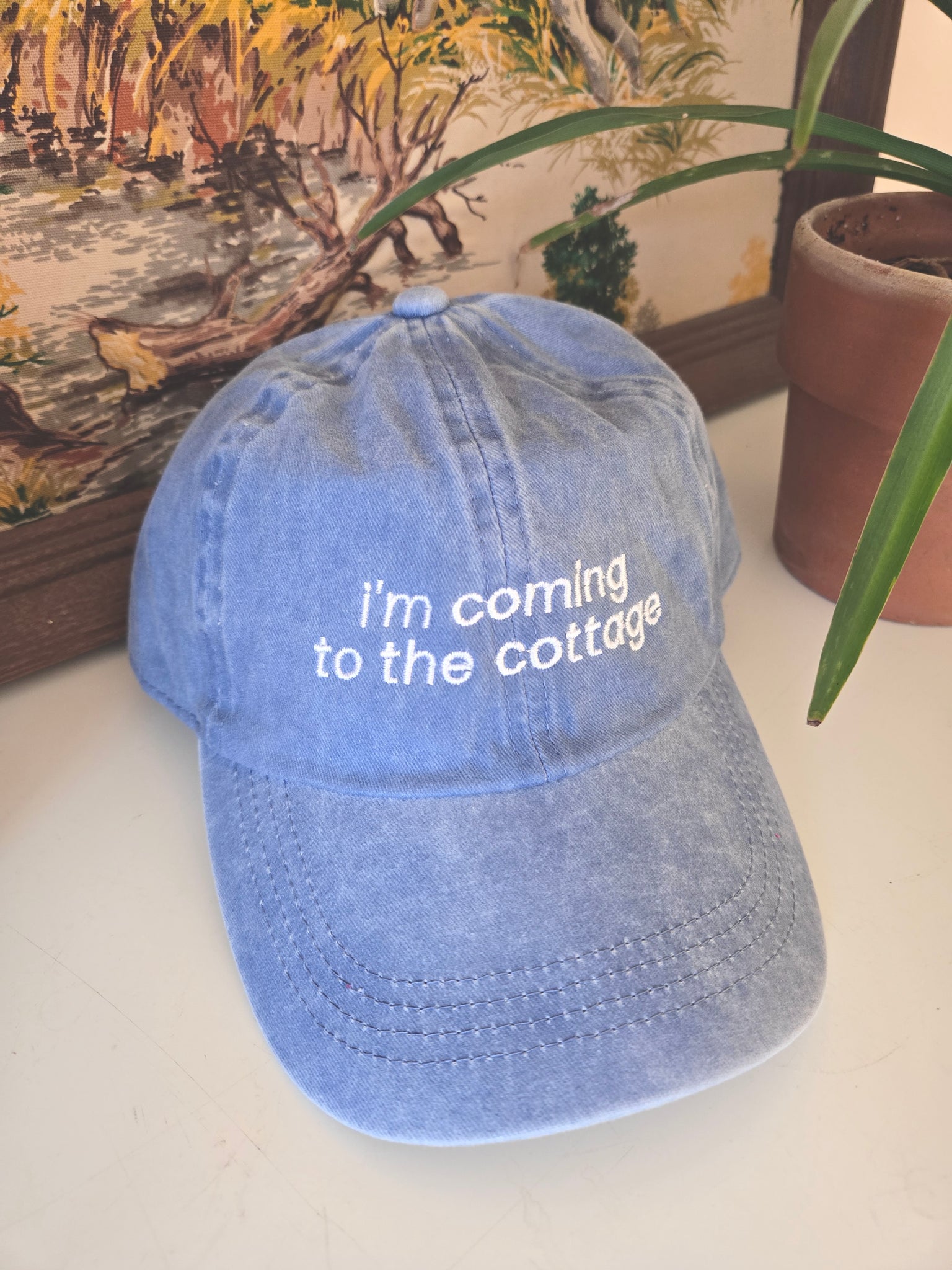 I'm Coming To The Cottage Denim Hat - Heated Rivalry Milk - Ottawa