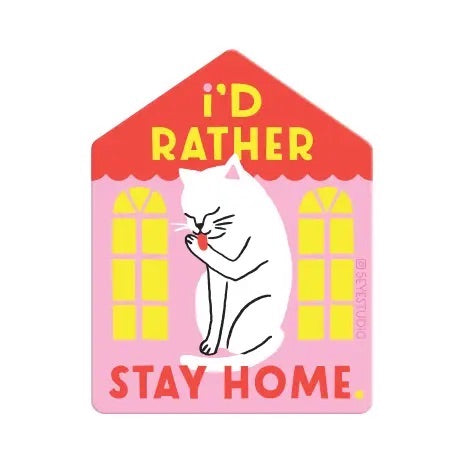 Stay Home Cat Sticker