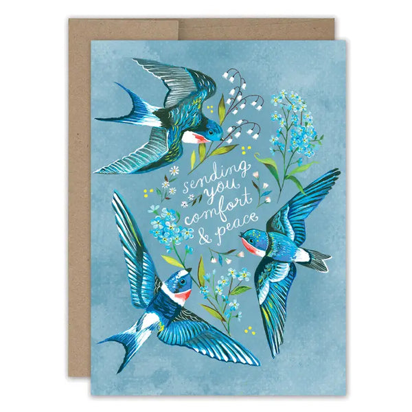 Swallows Sympathy Greeting Card