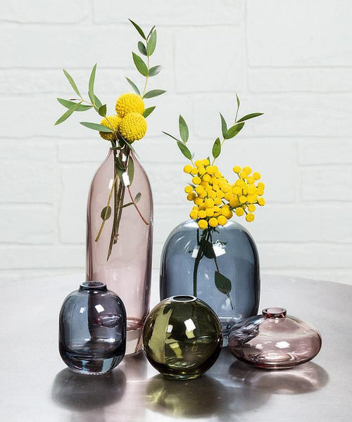 Medium Barrel Bud Vase Blue