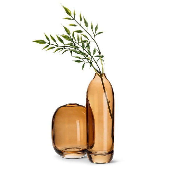 Medium Barrel Bud Vase Amber