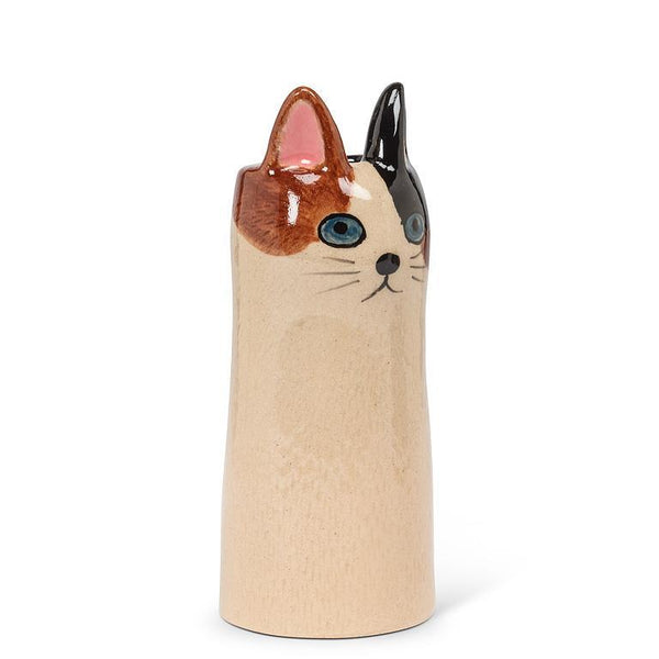 Skinny Cat Vase Beige