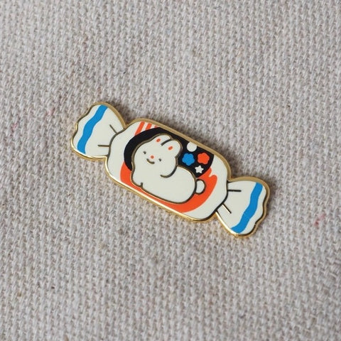 White Rabbit Enamel Pin