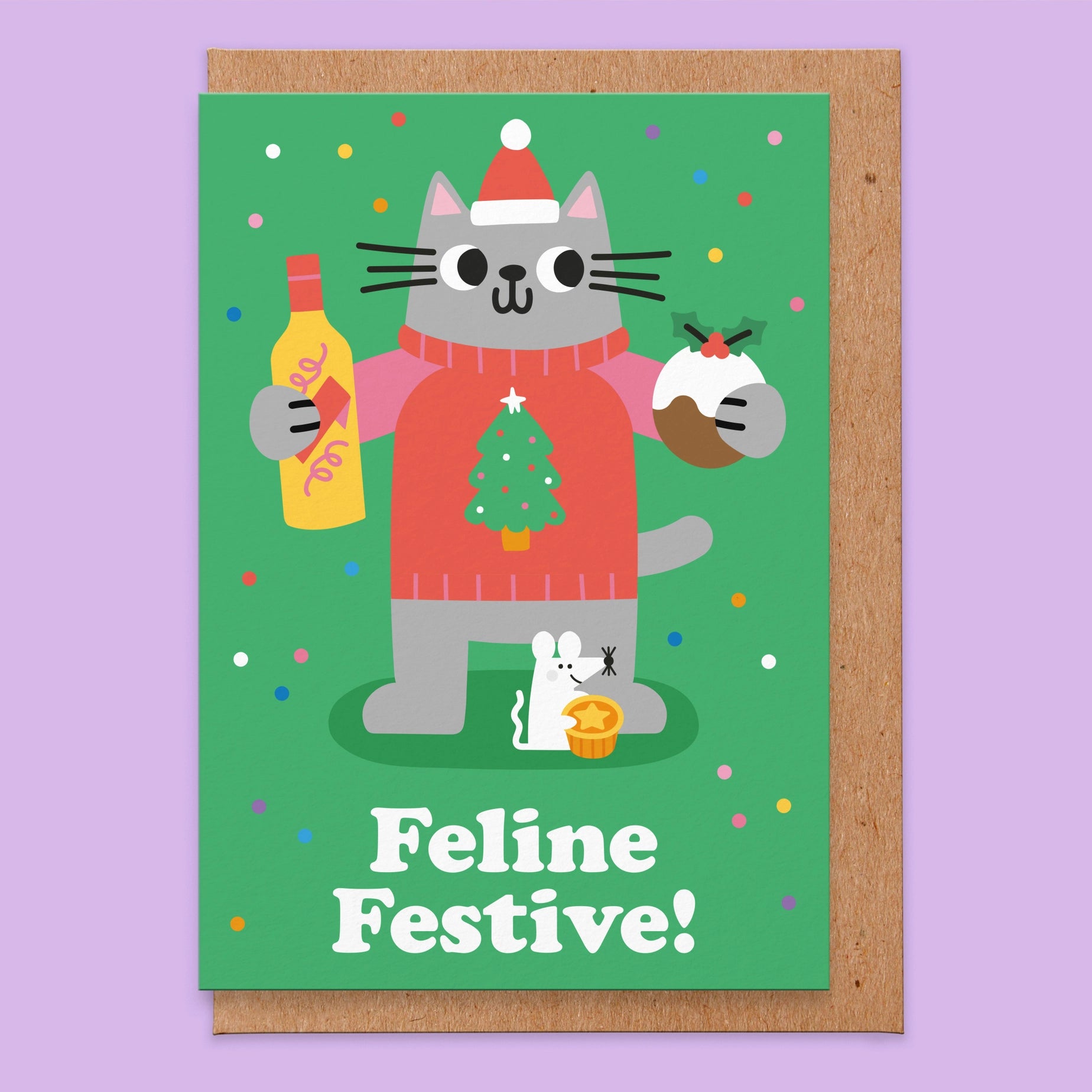 Feline Festive Greeting Card