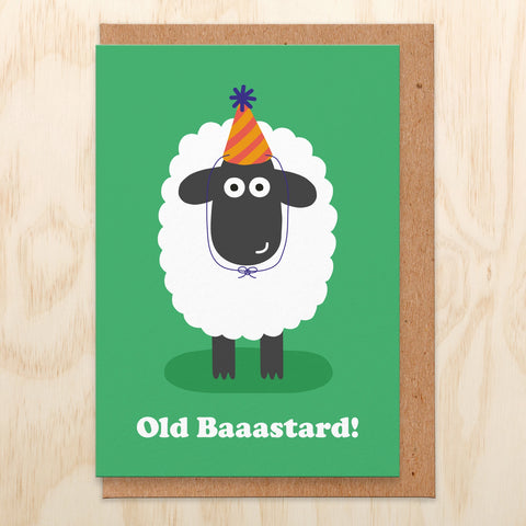 Old Baastard Birthday Greeting Card