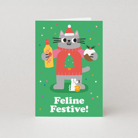 Feline Festive Greeting Card