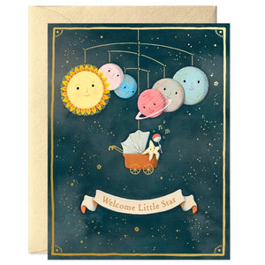Solar System Baby Greeting Card