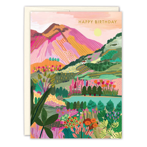 Rainbow Mountain Birthday Greeting Card