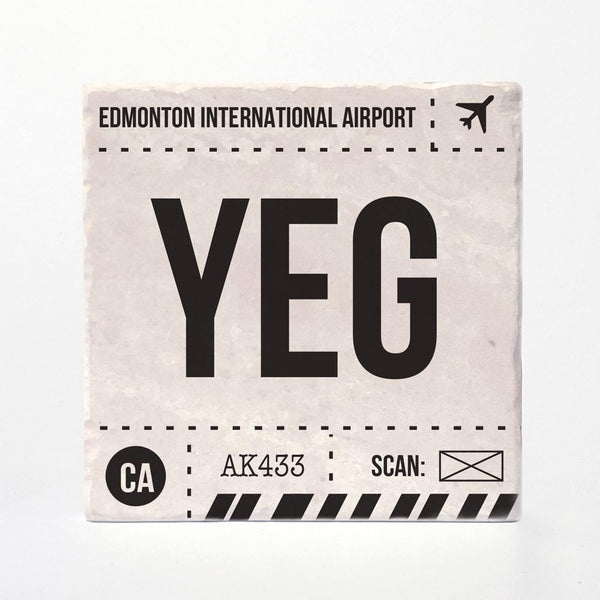 Edmonton Airport Code Tile Coaster