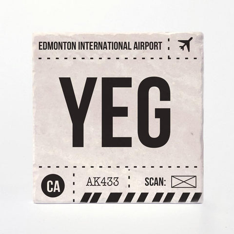 Edmonton Airport Code Tile Coaster
