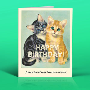 Asshole Cats Greeting Card
