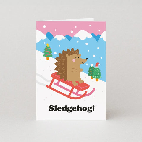 Sledgehog Greeting Card