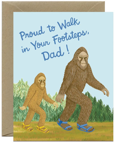 Bigfoot Dad Greeting Card