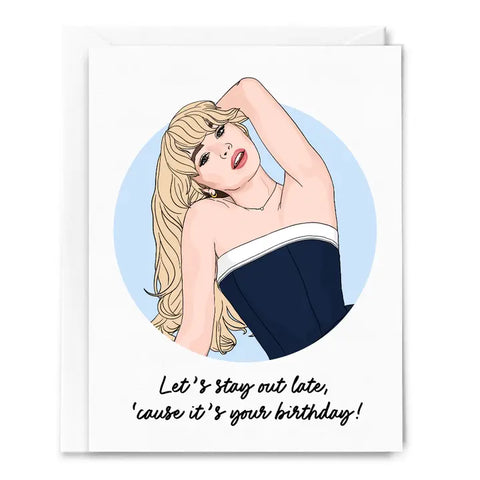 Let's Stay Out Late Greeting Card