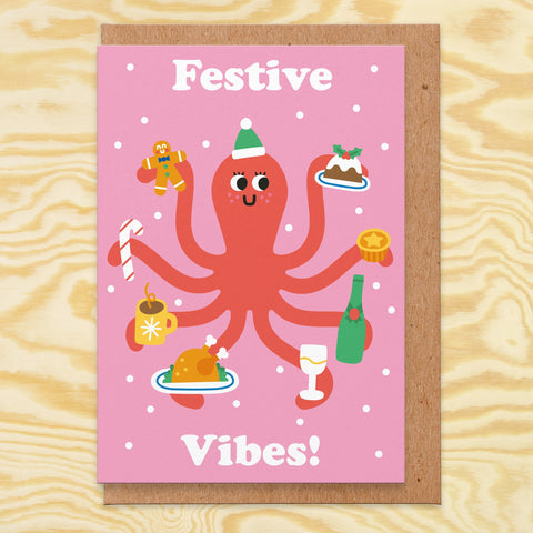 Festive Vibes Greeting Card